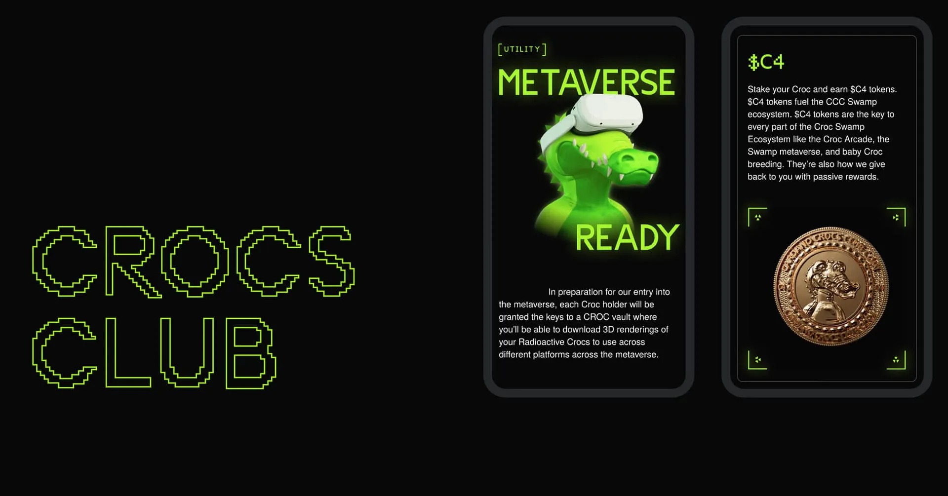 Radioactive Crocs Club – Website for NFT Collection Image 16