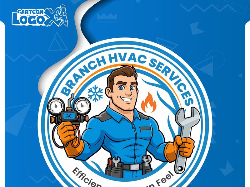 HVAC Service Business Mascot Logo Design and Branding Kit