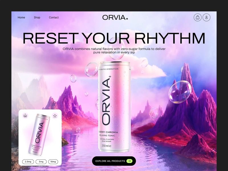 ORVIA — Drinks Ecommerce Website Design