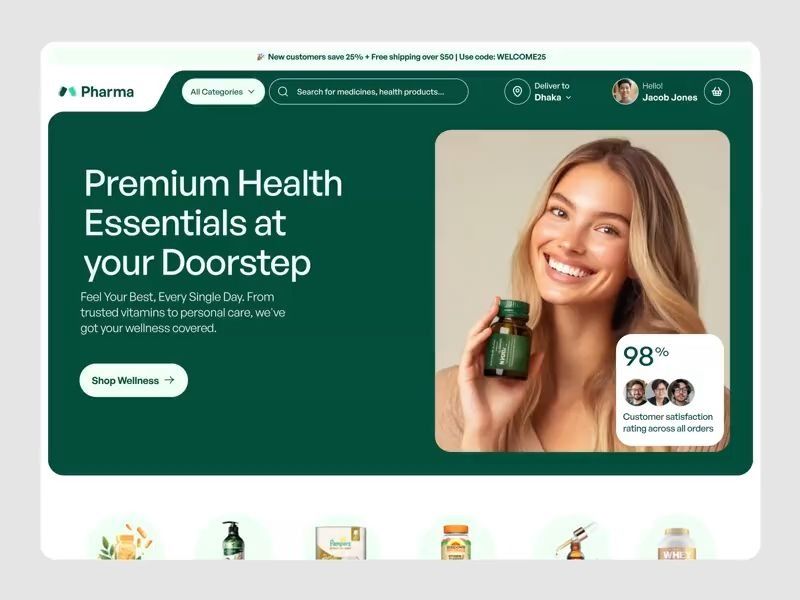 Online Pharmacy E-commerce Website
