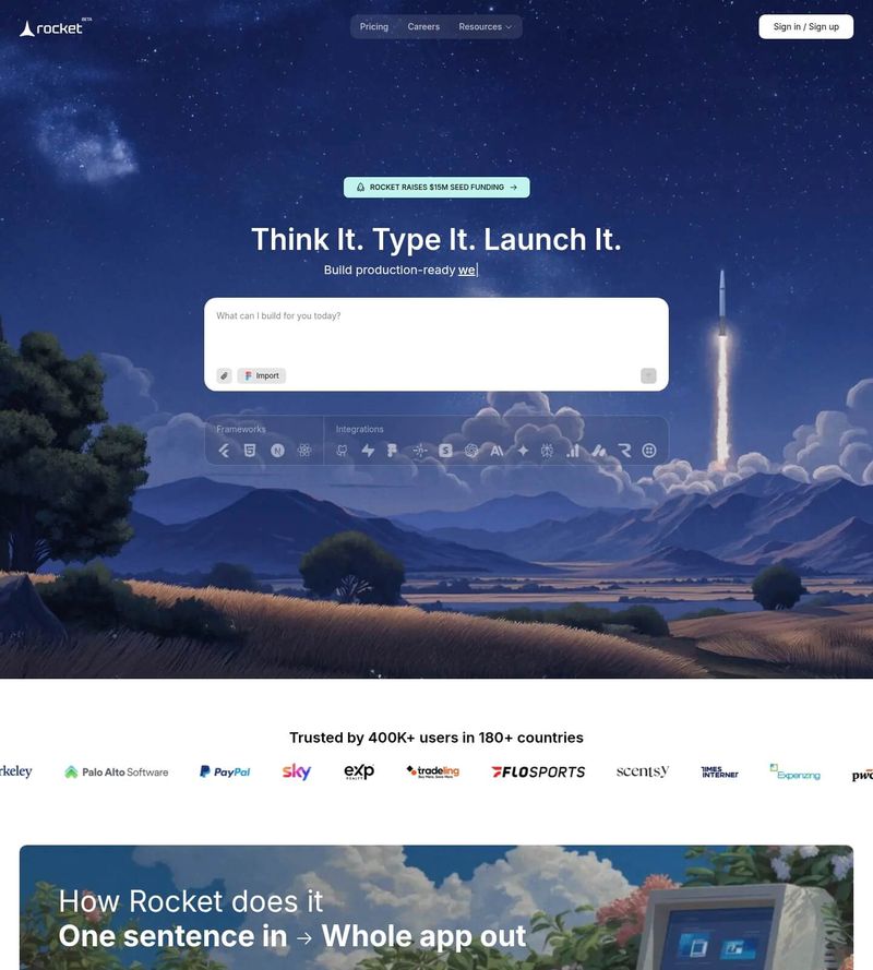 Screenshot taken from rocket.new