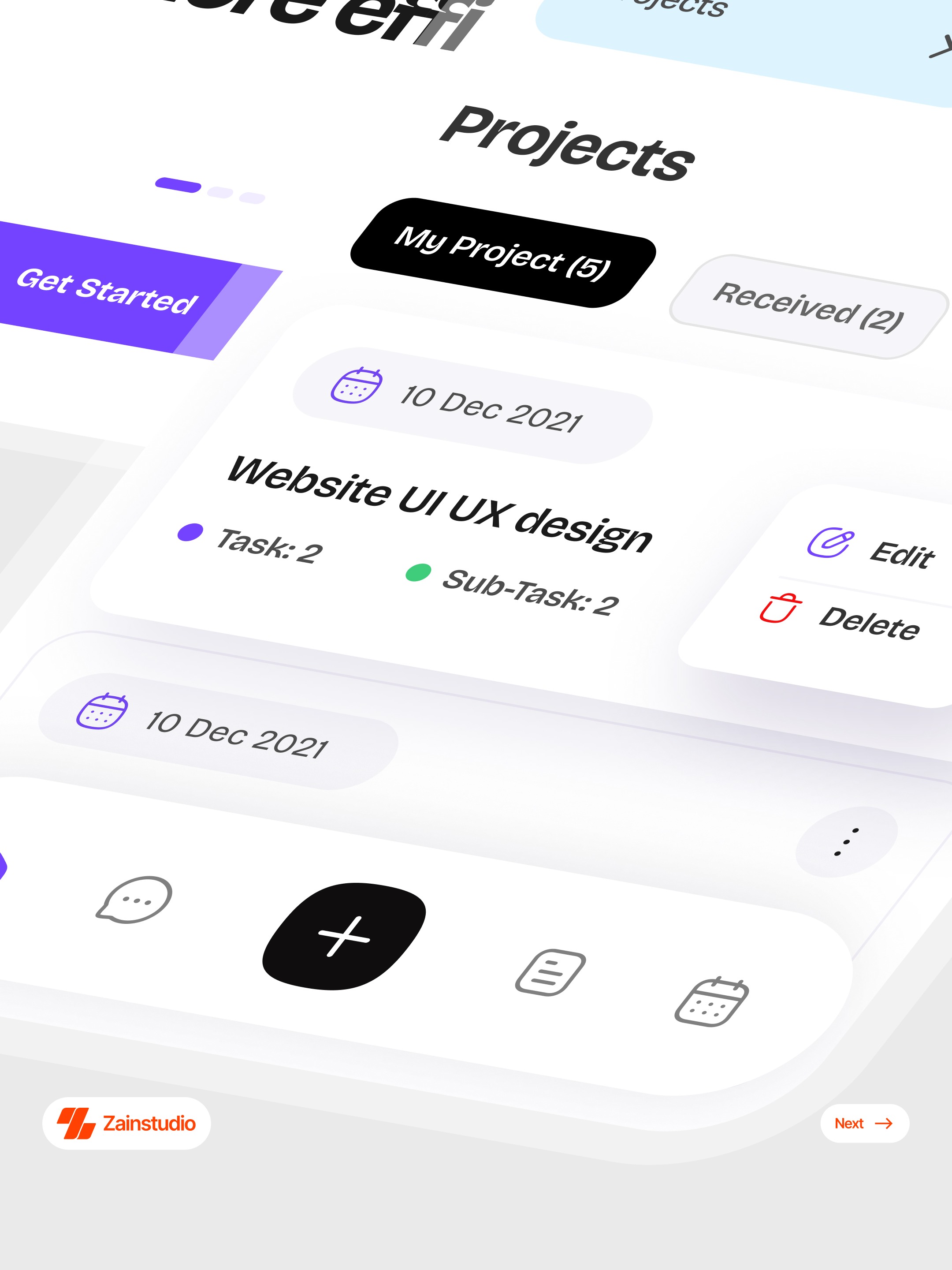 Project Management Mobile App UI Image 0