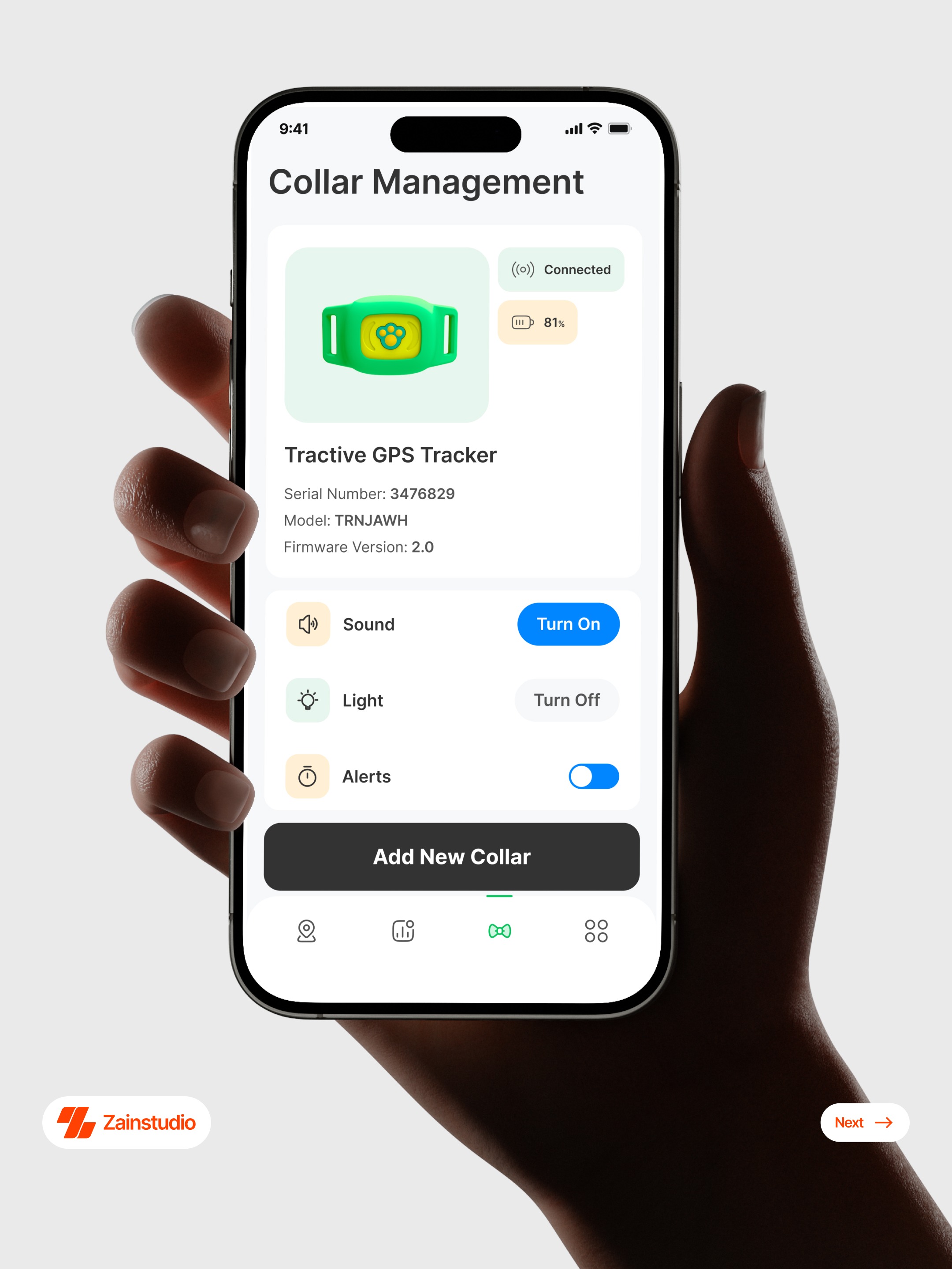 Smart Pet Collar Management App UI 🐾 Image 0