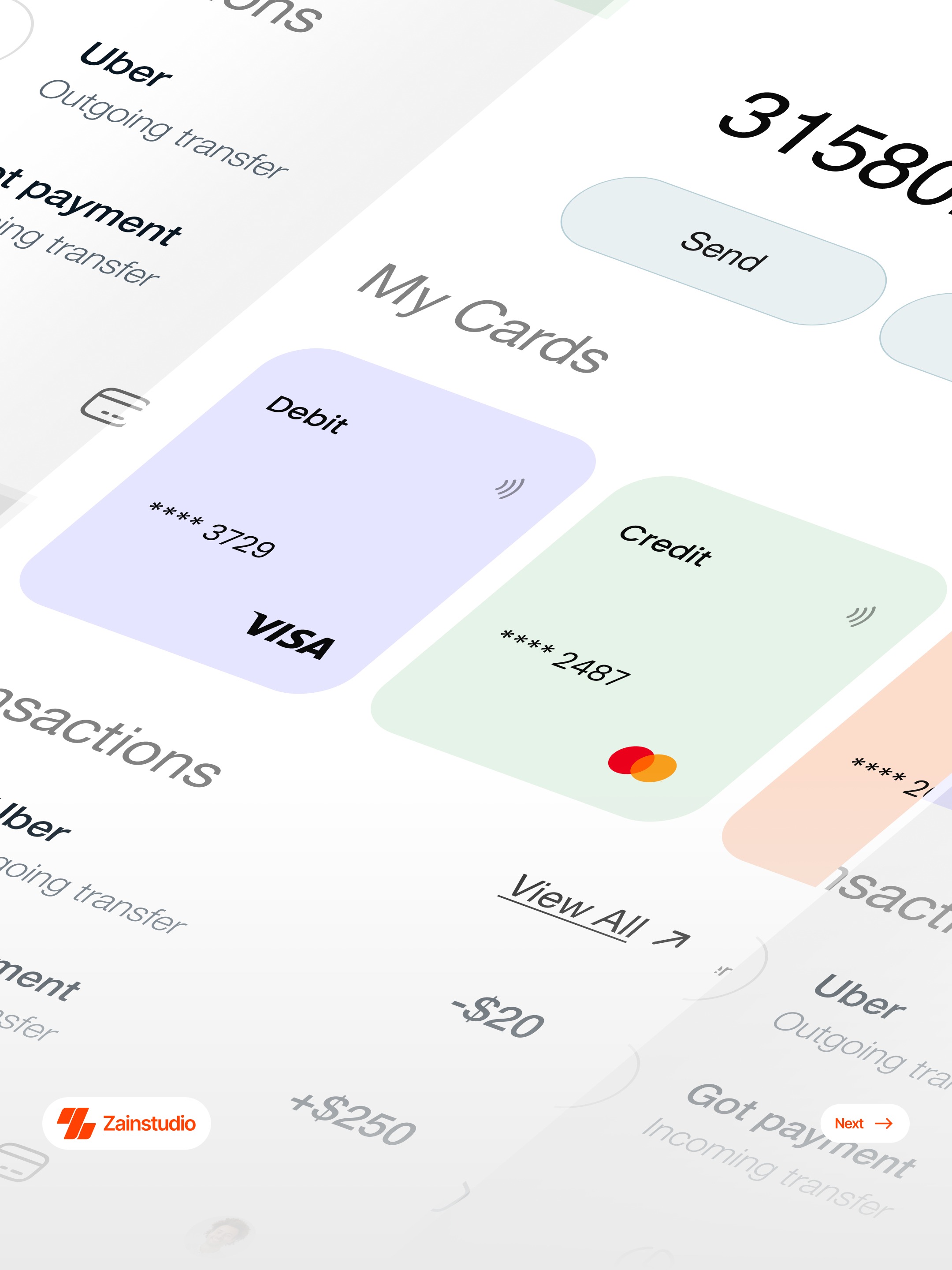 Smart Finance & Money Transfer Mobile App UI  Image 1