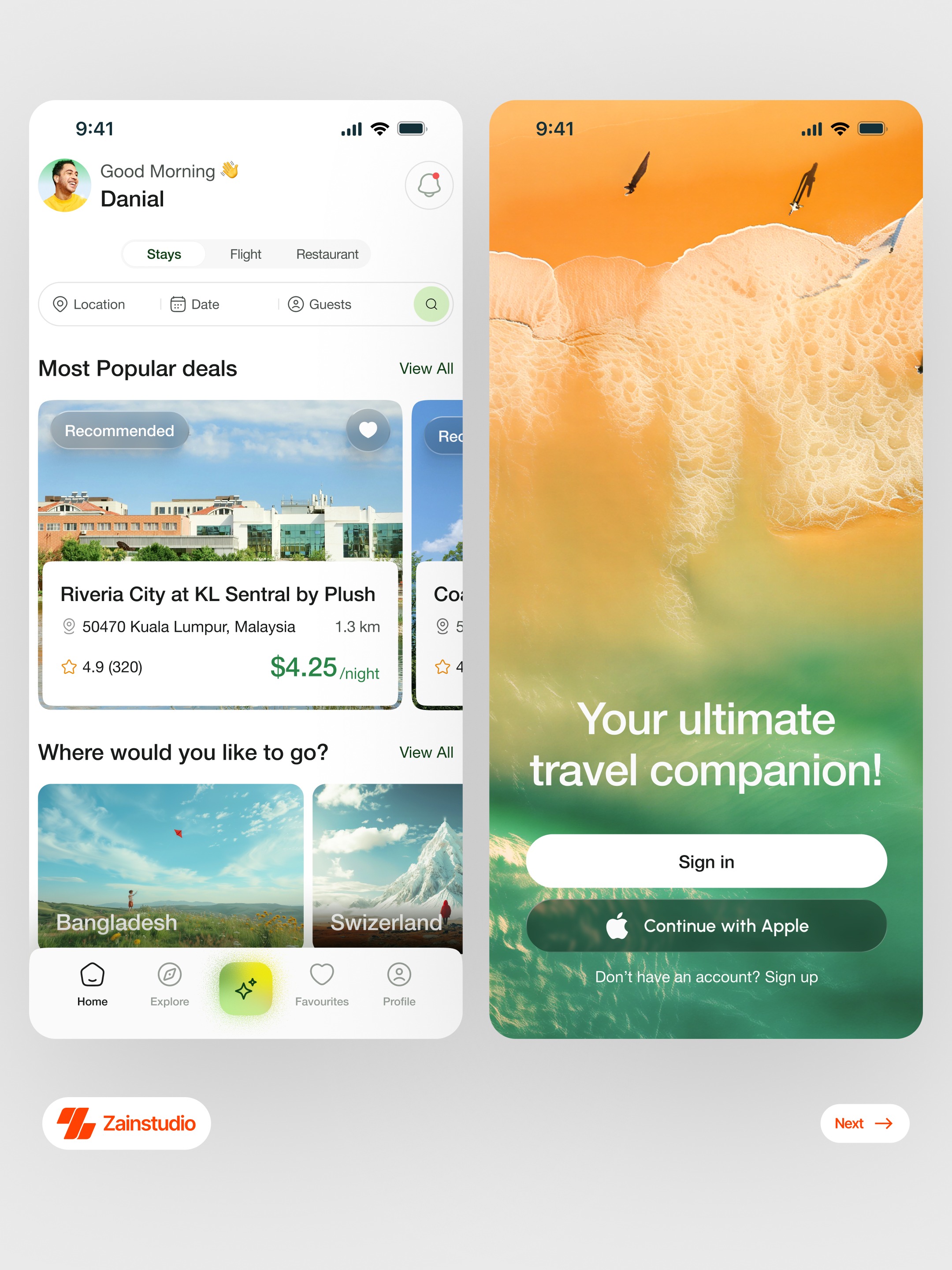 Travel Mobile App UI Design