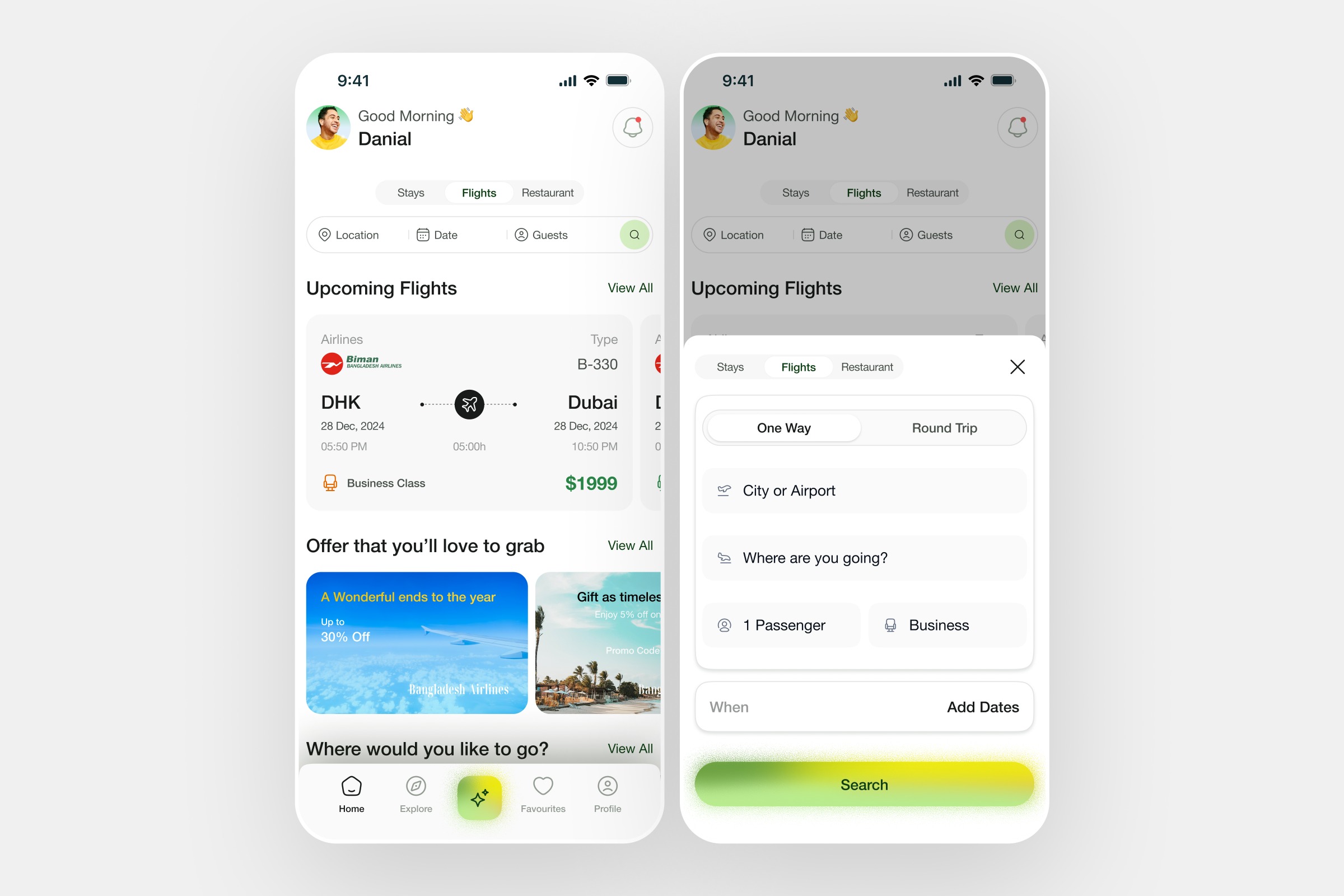 Flight Booking Mobile App Design