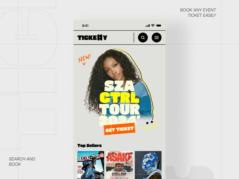 Tickety App UI