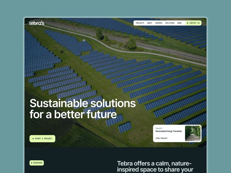 Tebra Green by Arini Studio - Agency design asset by framer