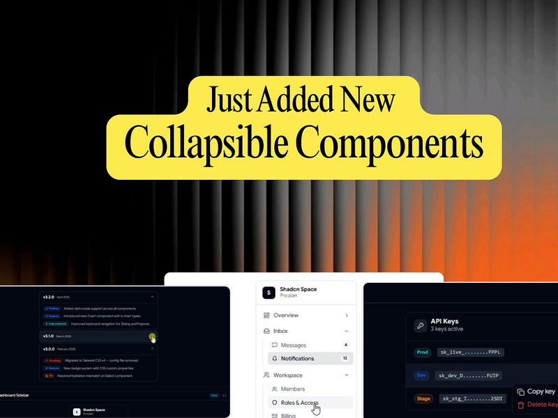 Shadcn Collapsible Components