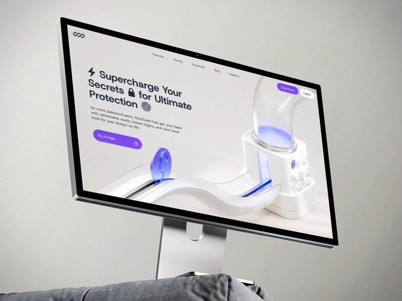 Landing Page Design for Password Manager