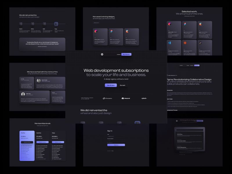 Aubergine — an Astro & Tailwind CSS agency template
