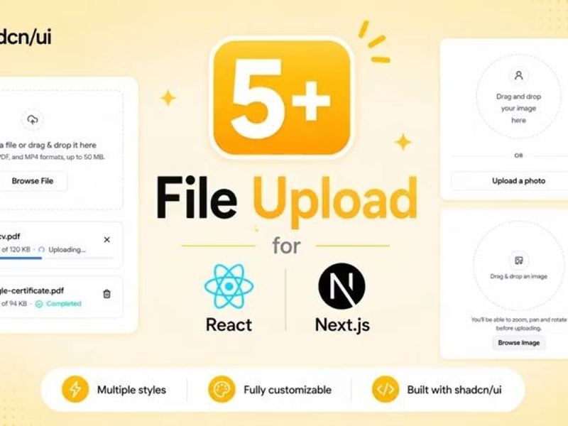 Shadcn File Upload UI Design