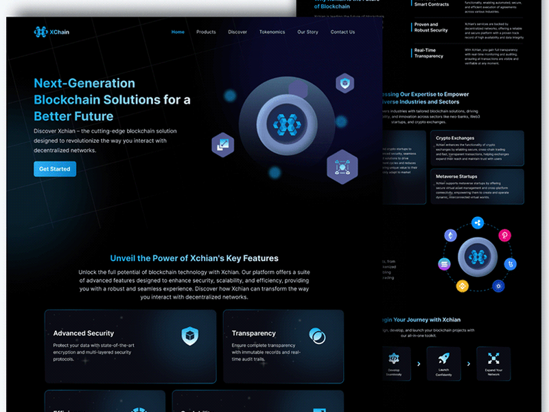 Xchian | Blockchain Website UI/UX Case Study