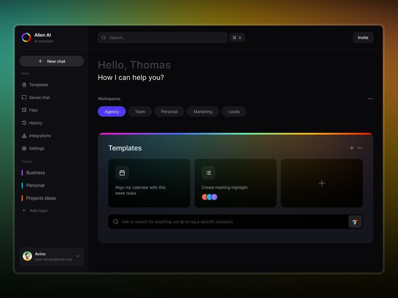 AI Workspace Dashboard