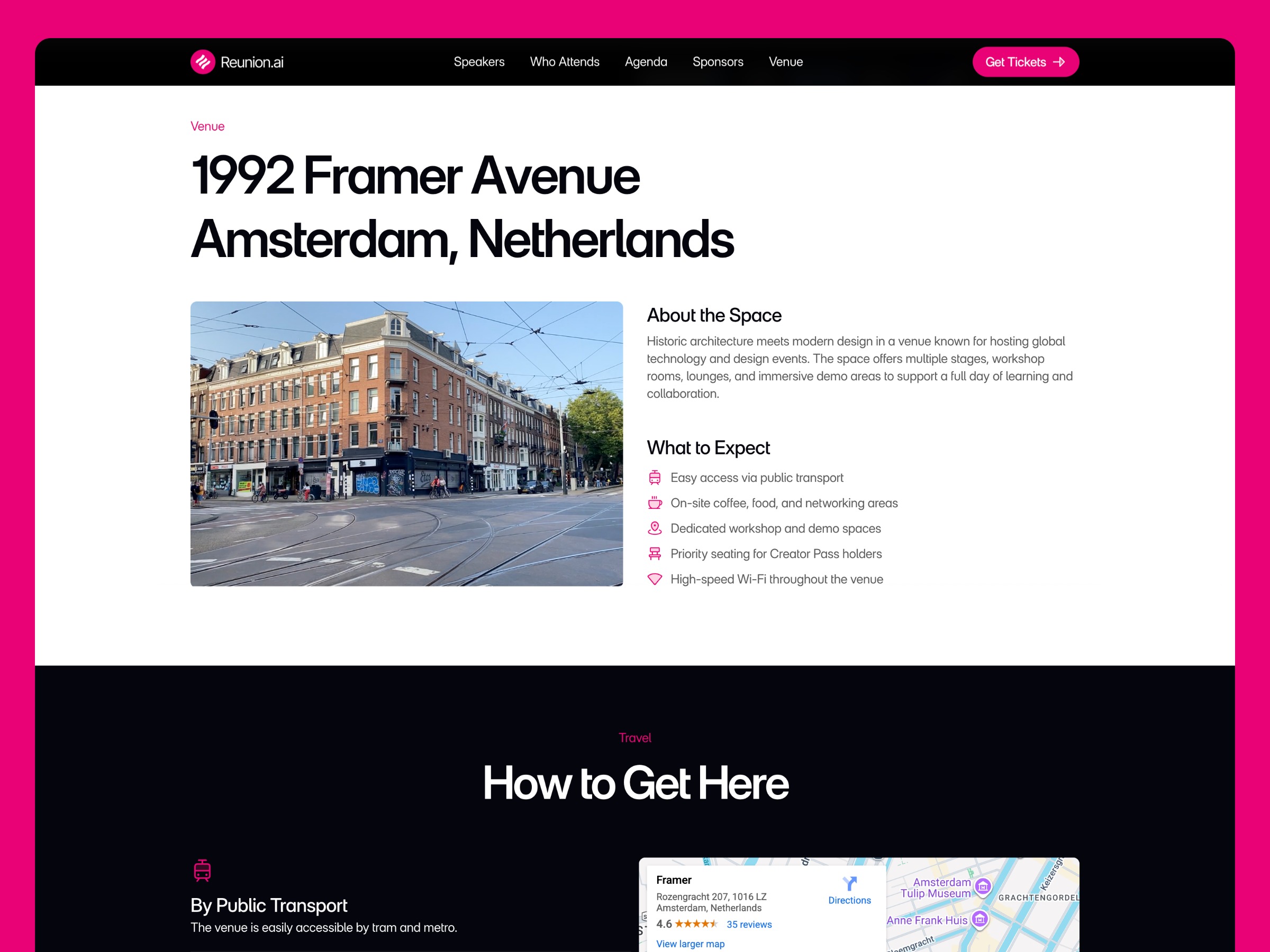Reunion – Event & Conference Framer Template Image 0