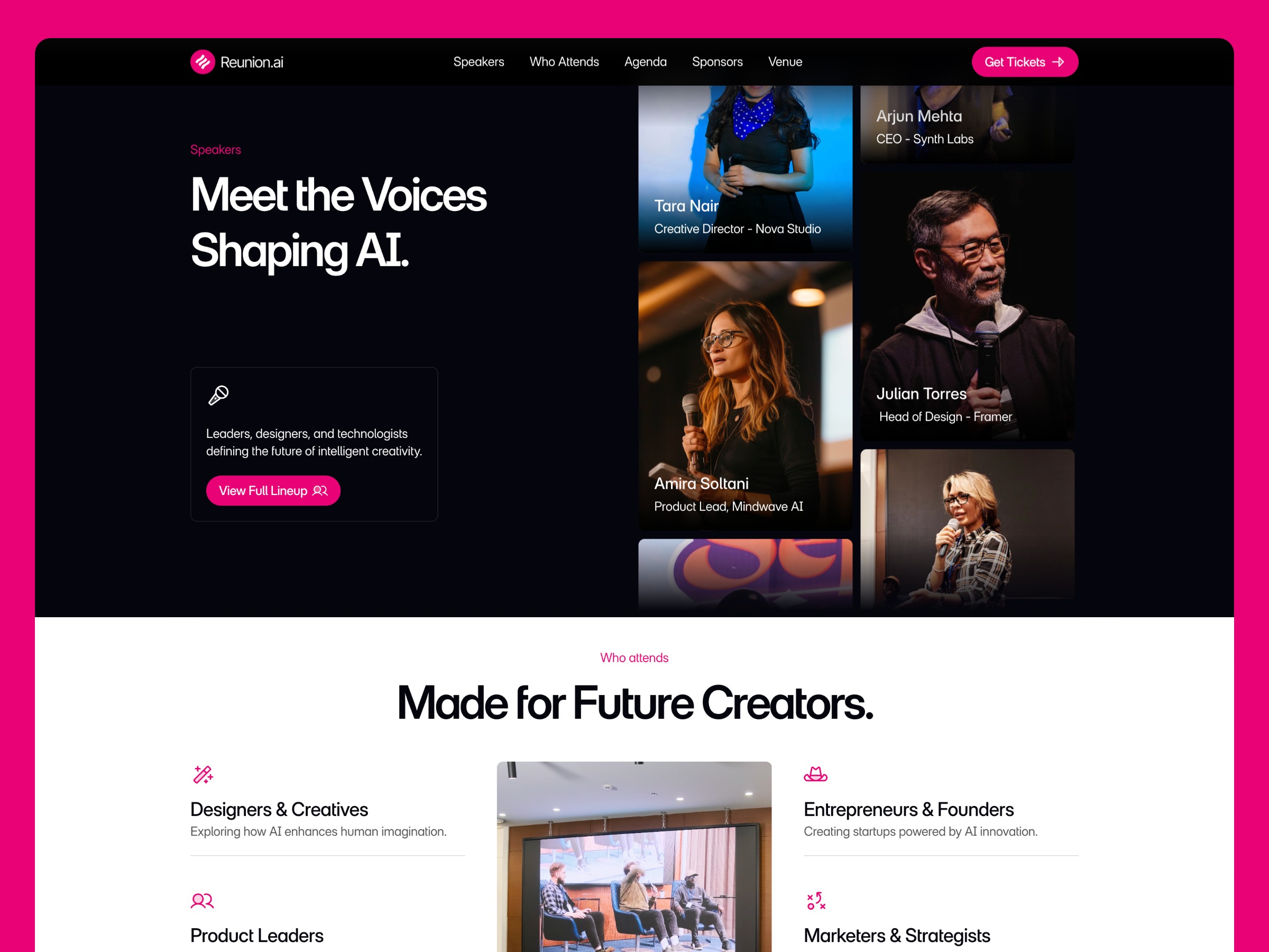 Reunion – Event & Conference Framer Template Image 1