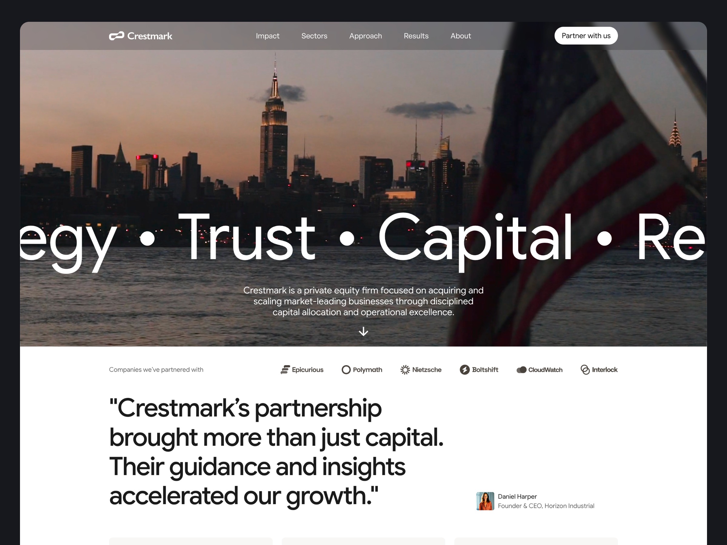 Private Equity Framer Template – Crestmark