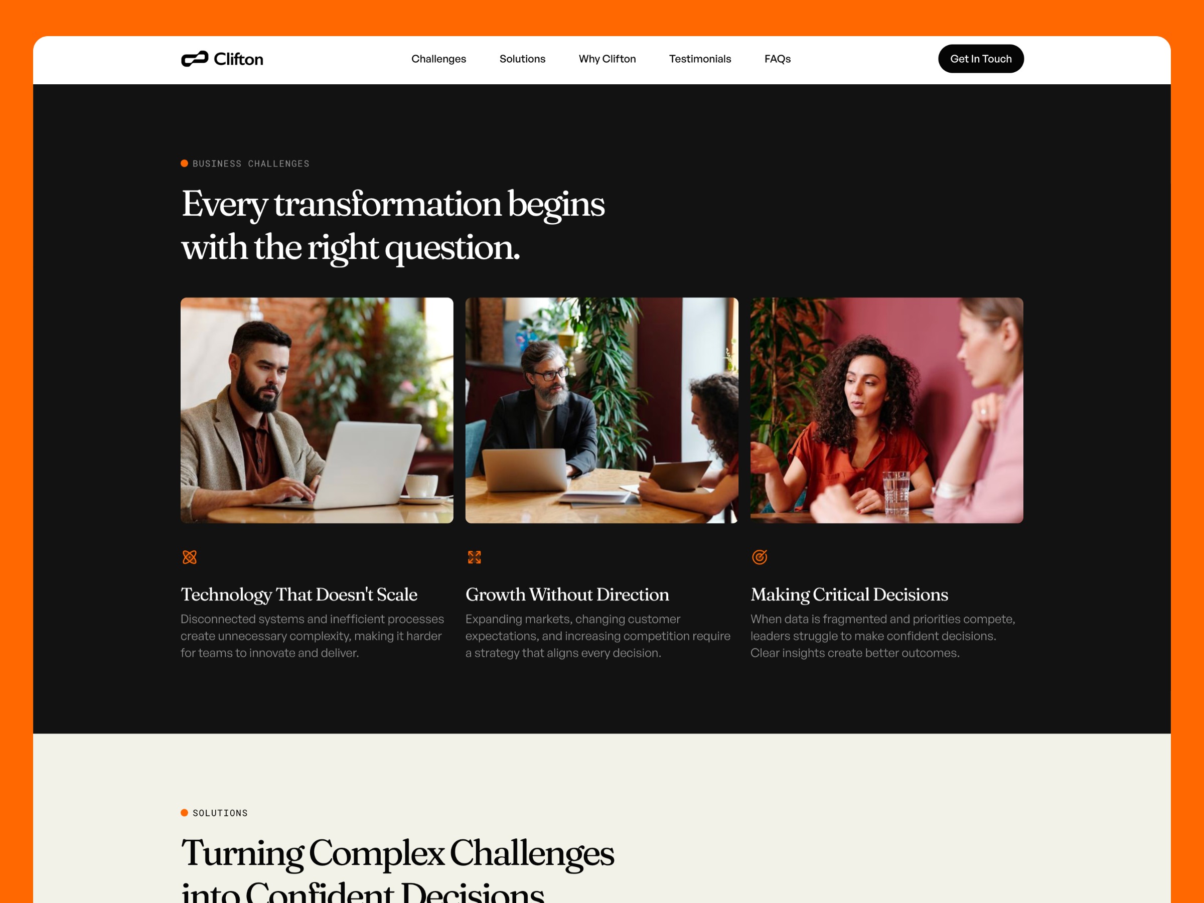 Clifton – Business & Consulting Framer Template Image 0