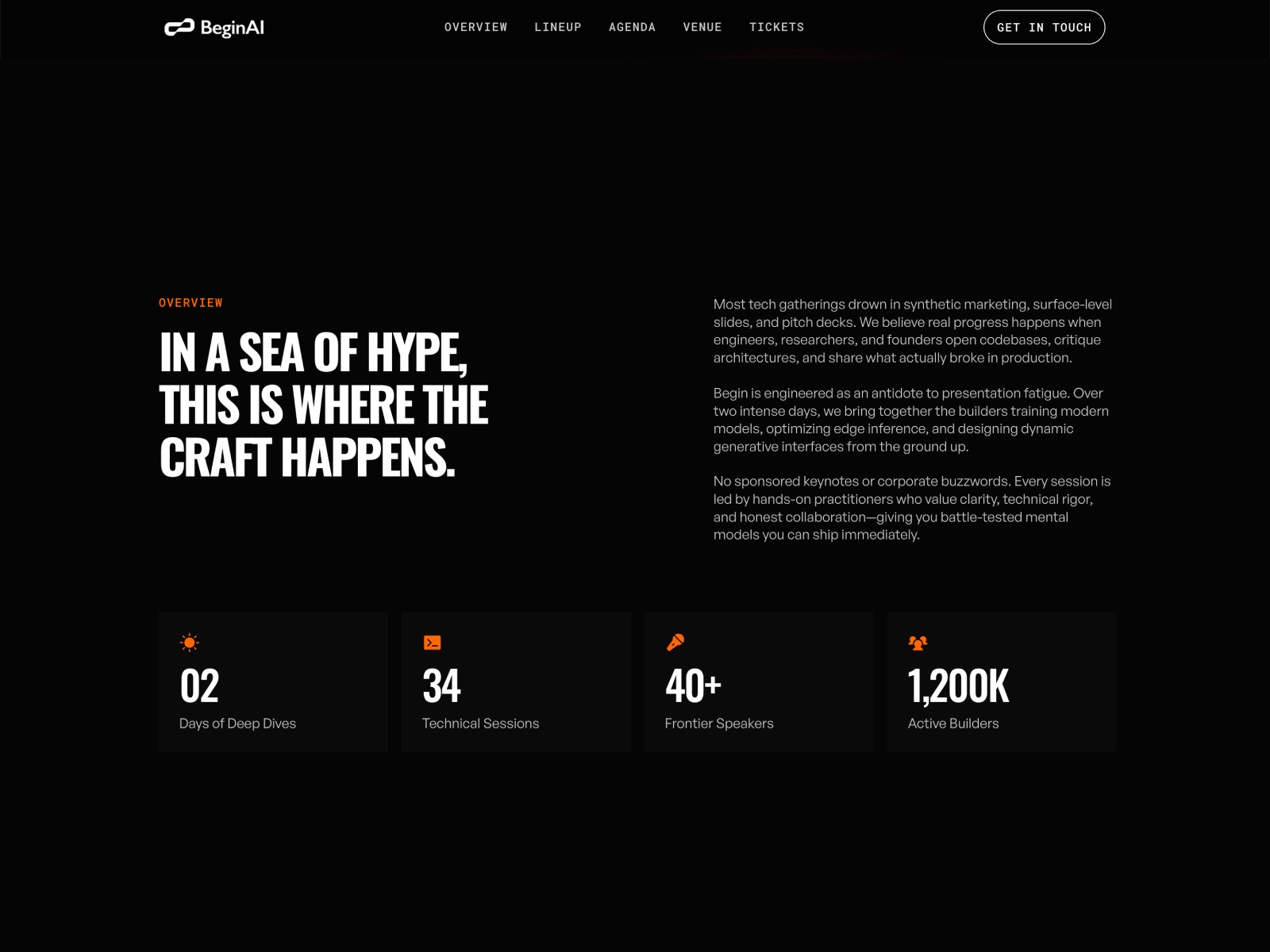 Begin — AI Conference & Event Framer Template Image 2