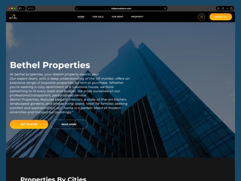 Bethel Properties – Luxury Real Estate Web Development