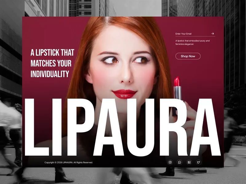 Lipaura Website Footer UI Exploration