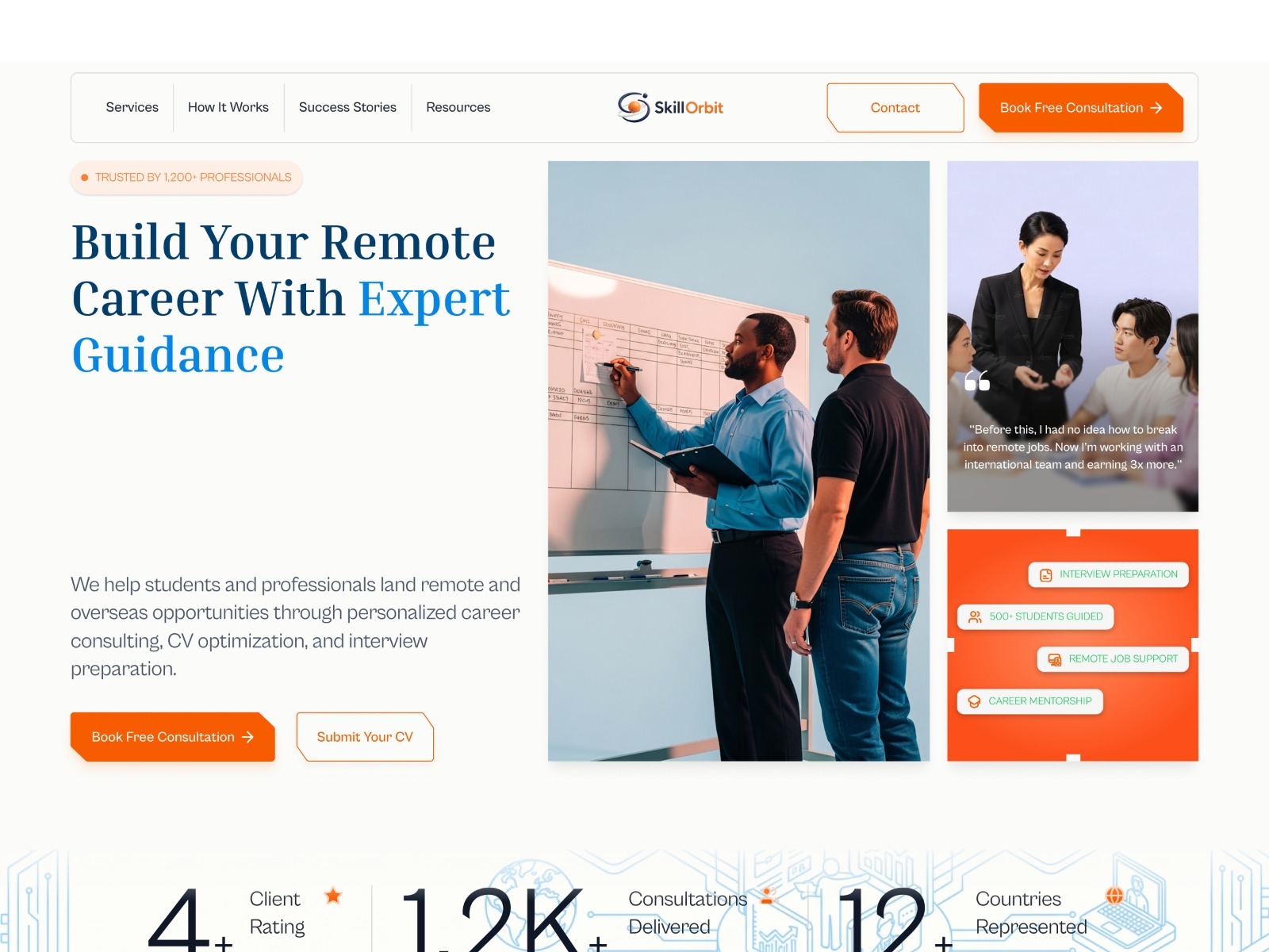 SkillOrbit- Landing Page Design That Turns Career Uncertainty Into Action Image 0