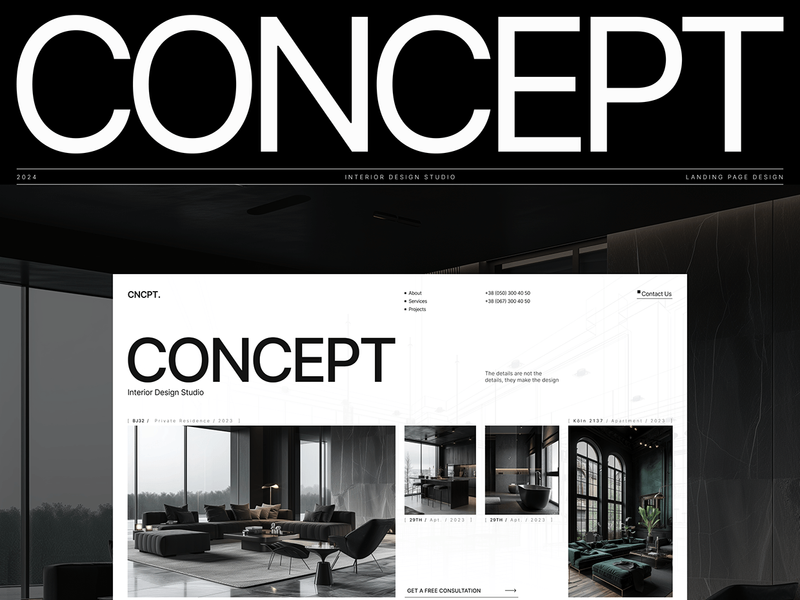 Interior Design Studio // Landing Page // Web Design