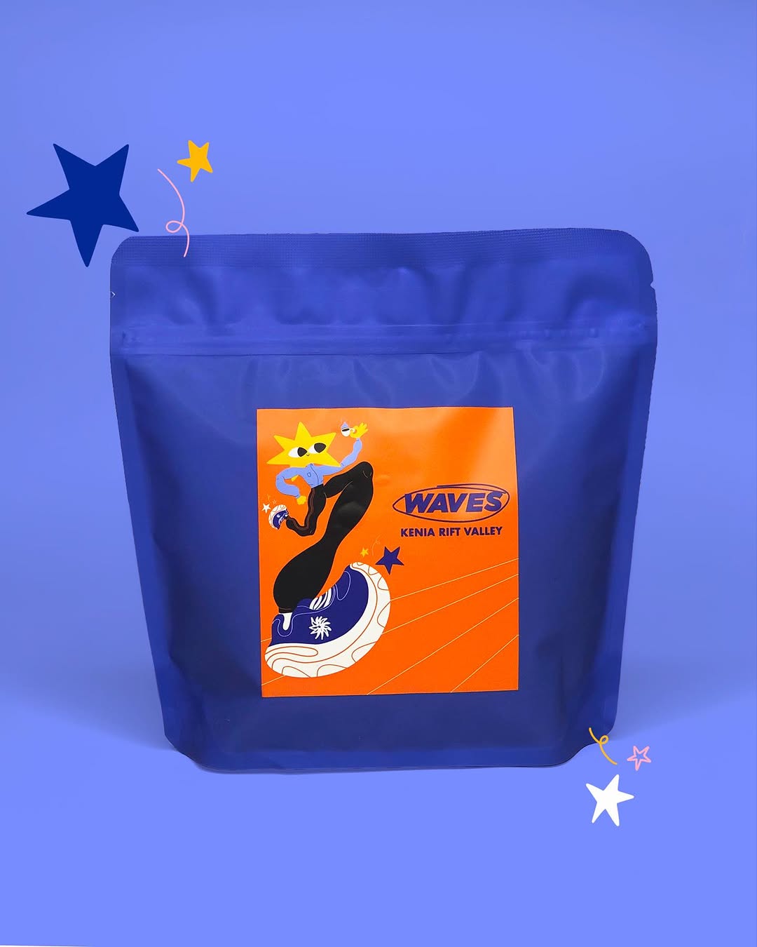 Had the pleasure to create an illustration for a special coffee collab between @waves.running and @figa_coffee ☕️✨
The coffee comes from Kenya – perfect match for a running club’s energy boost 💥.
I loved working on this one, especially as a runner myself. 🏃🏻‍♀️ Available at @goodgood_coffeebar