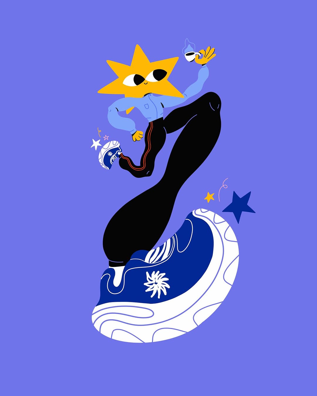 Had the pleasure to create an illustration for a special coffee collab between @waves.running and @figa_coffee ☕️✨
The coffee comes from Kenya – perfect match for a running club’s energy boost 💥.
I loved working on this one, especially as a runner myself. 🏃🏻‍♀️ Available at @goodgood_coffeebar Image 0