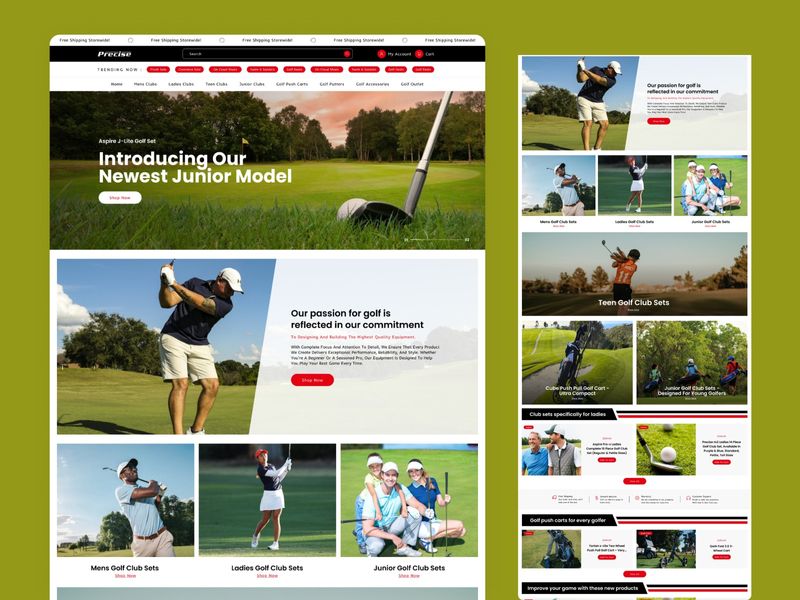 Precise Golf — Premium Sporting eCommerce Website Design