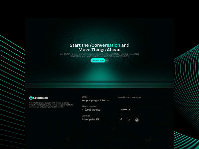 Website CTA Action & Footer Design