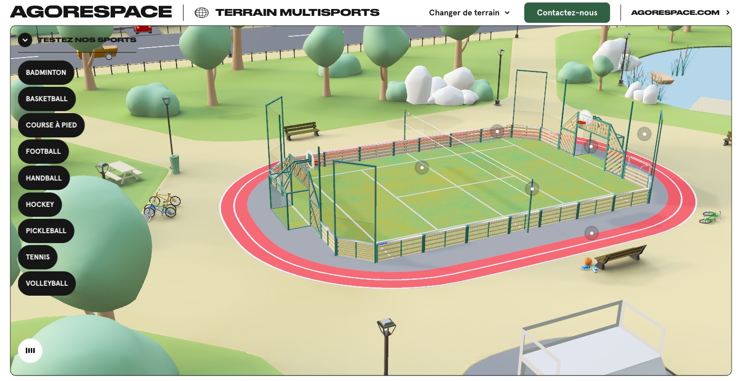 Terrains multisports et de football · Agorespace