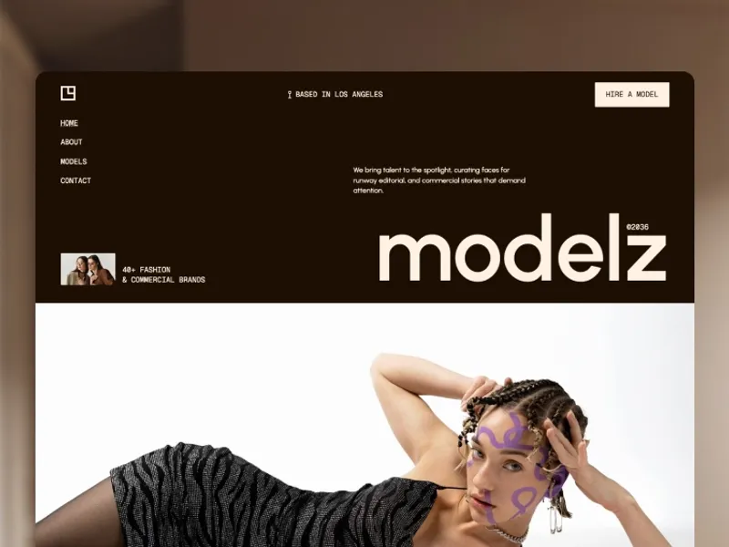 Modelz by Peterdraw - Portfolio, Agency design asset by webflow