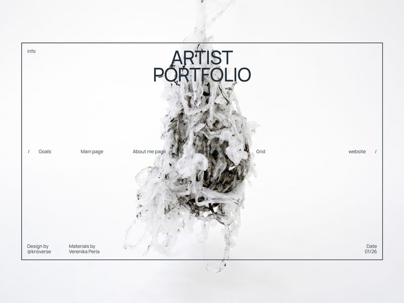 Website portfolio for an artist