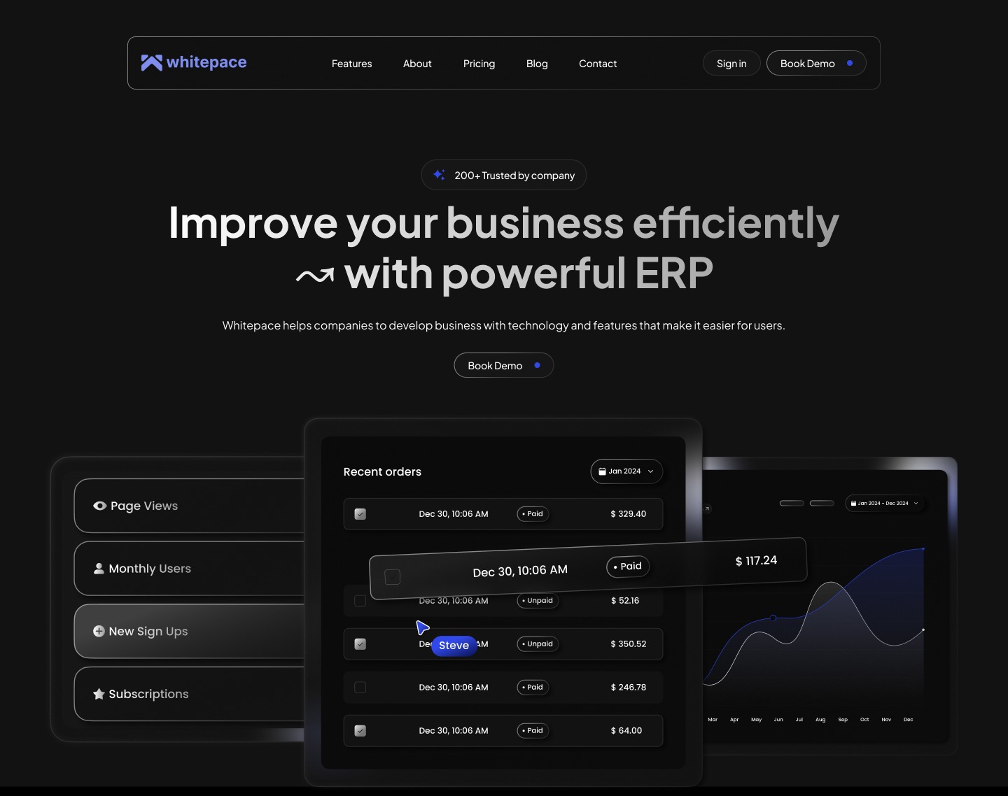 Creative SaaS Landing Design for Whitepace