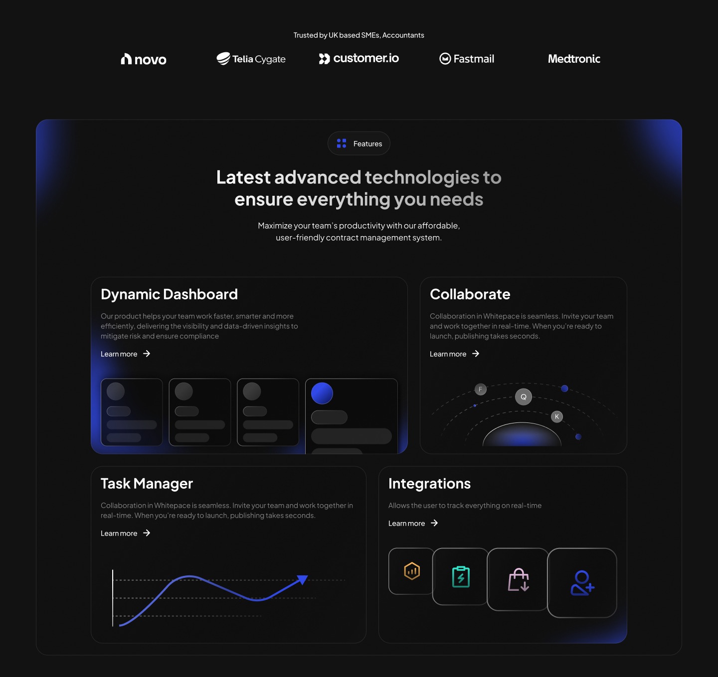 Creative SaaS Landing Design for Whitepace Image 0