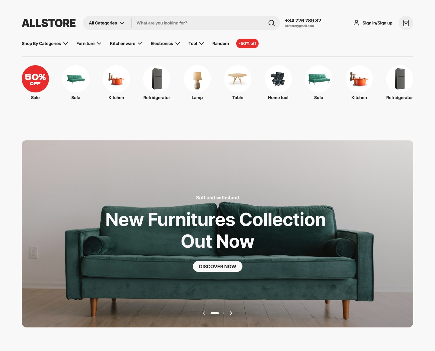 Modern Furniture eCommerce Website