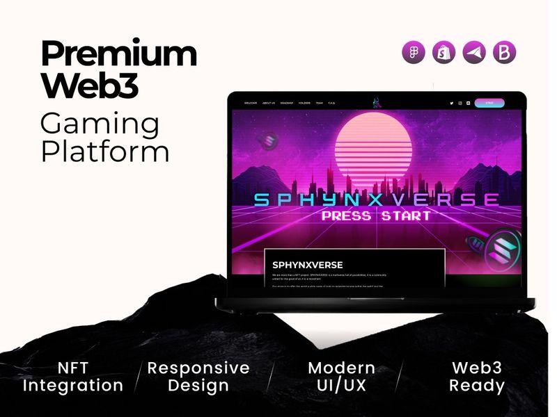 Sphynxverse: Cyberpunk Web3 Landing Page UI