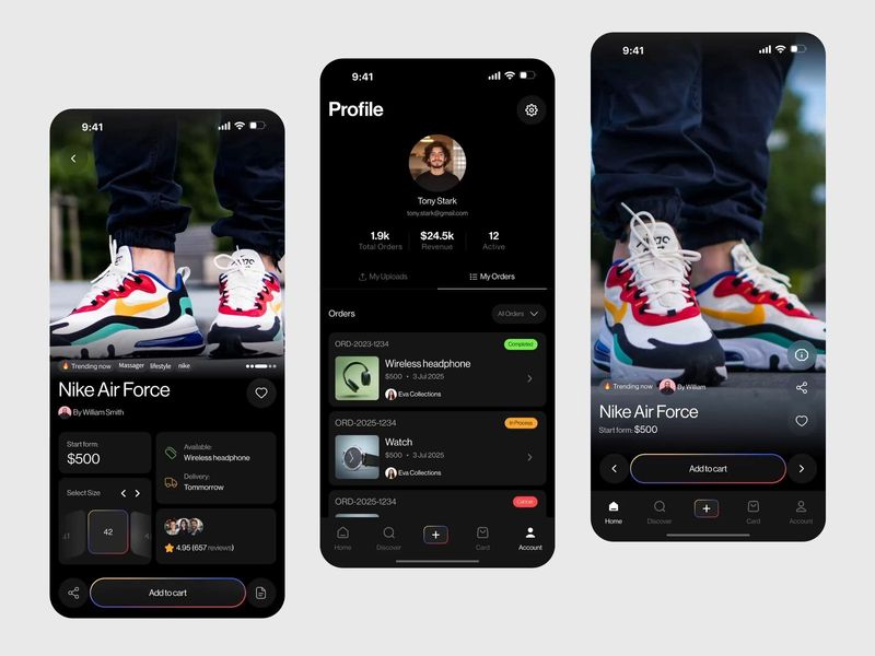 E-commerce Marketplace App | Product & Profile UI