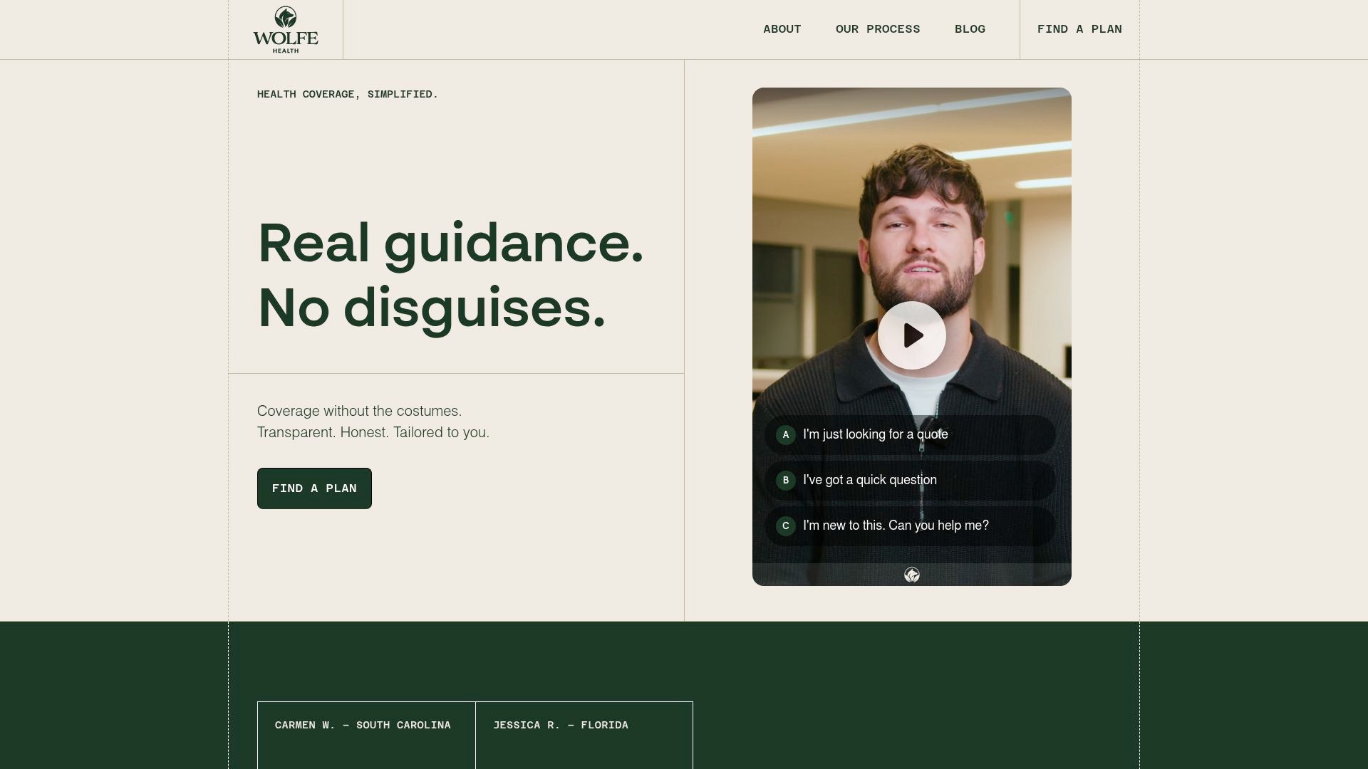 Wolfe Health | Honest Health Insurance Help. Real Guidance. No Disguises.