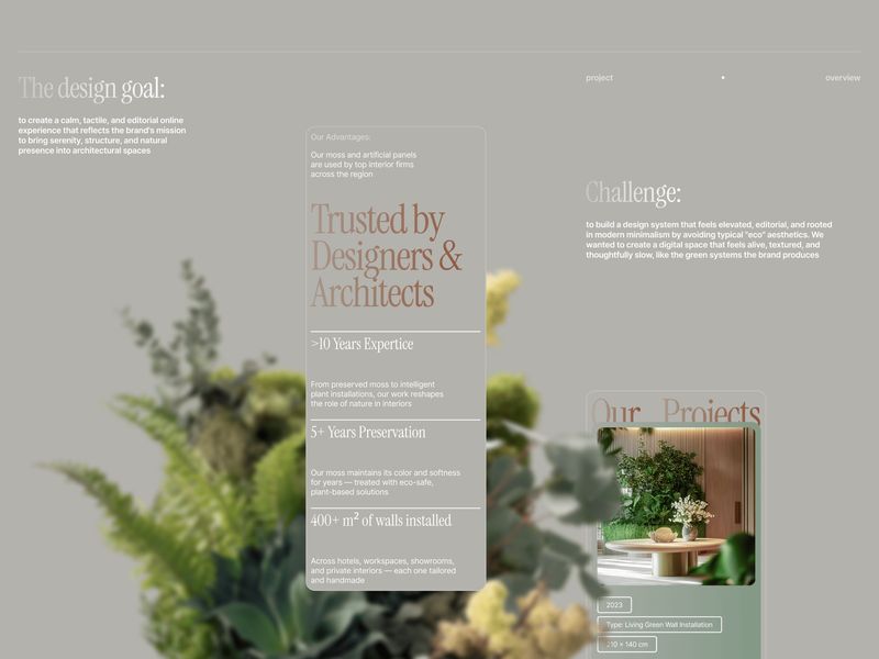 Wall Garden — Green Technology Atelier Website Design