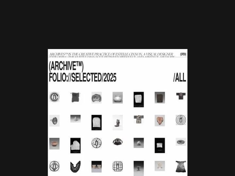 Archives Webflow Template by Specimen©