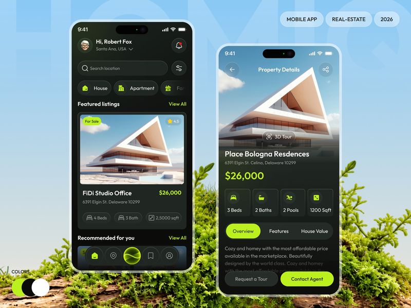 HOMIQ - Real Estate Mobile App UI Design