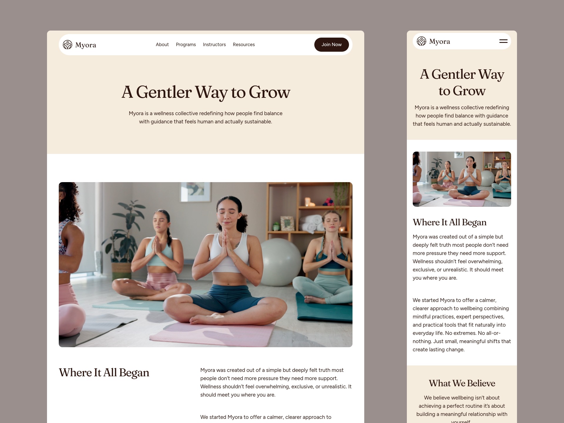 Myora — Yoga & Wellness Website Template