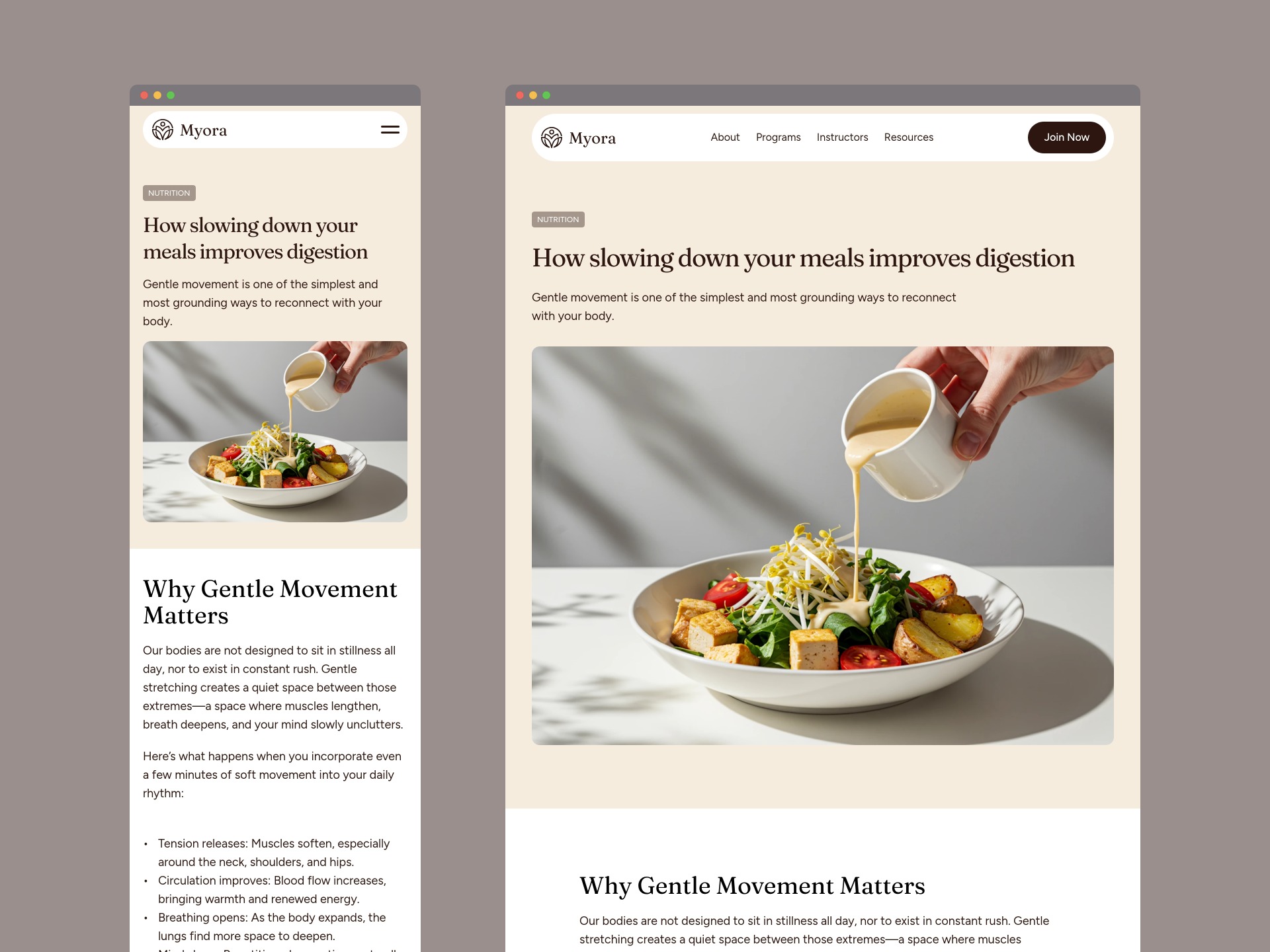 Myora — Yoga & Wellness Website Template