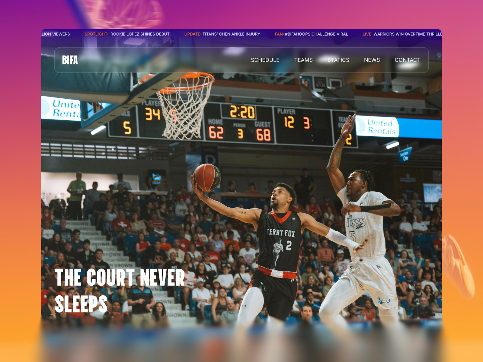 BIFA · Basketball League Website Template