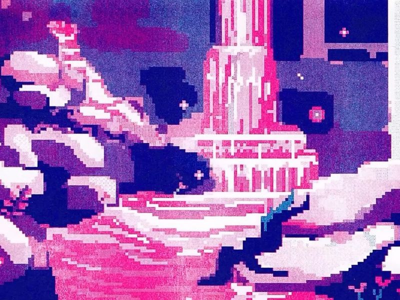 Rester dans ma sphère.🕯️Pixel Riso animation