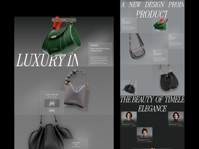 Luxury Handbag eCommerce Website Design