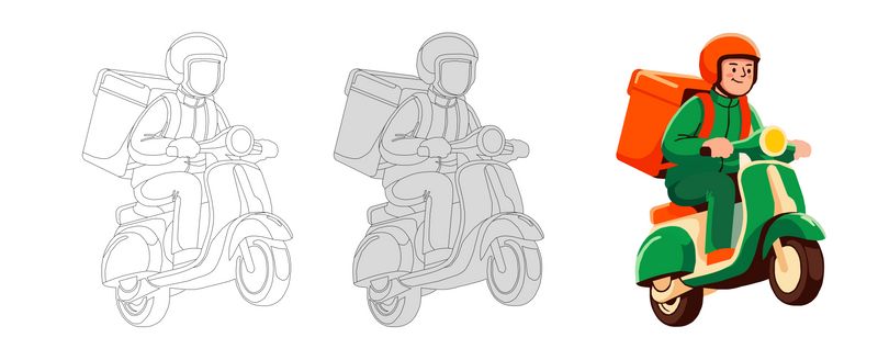 Food delivery app Illustrations