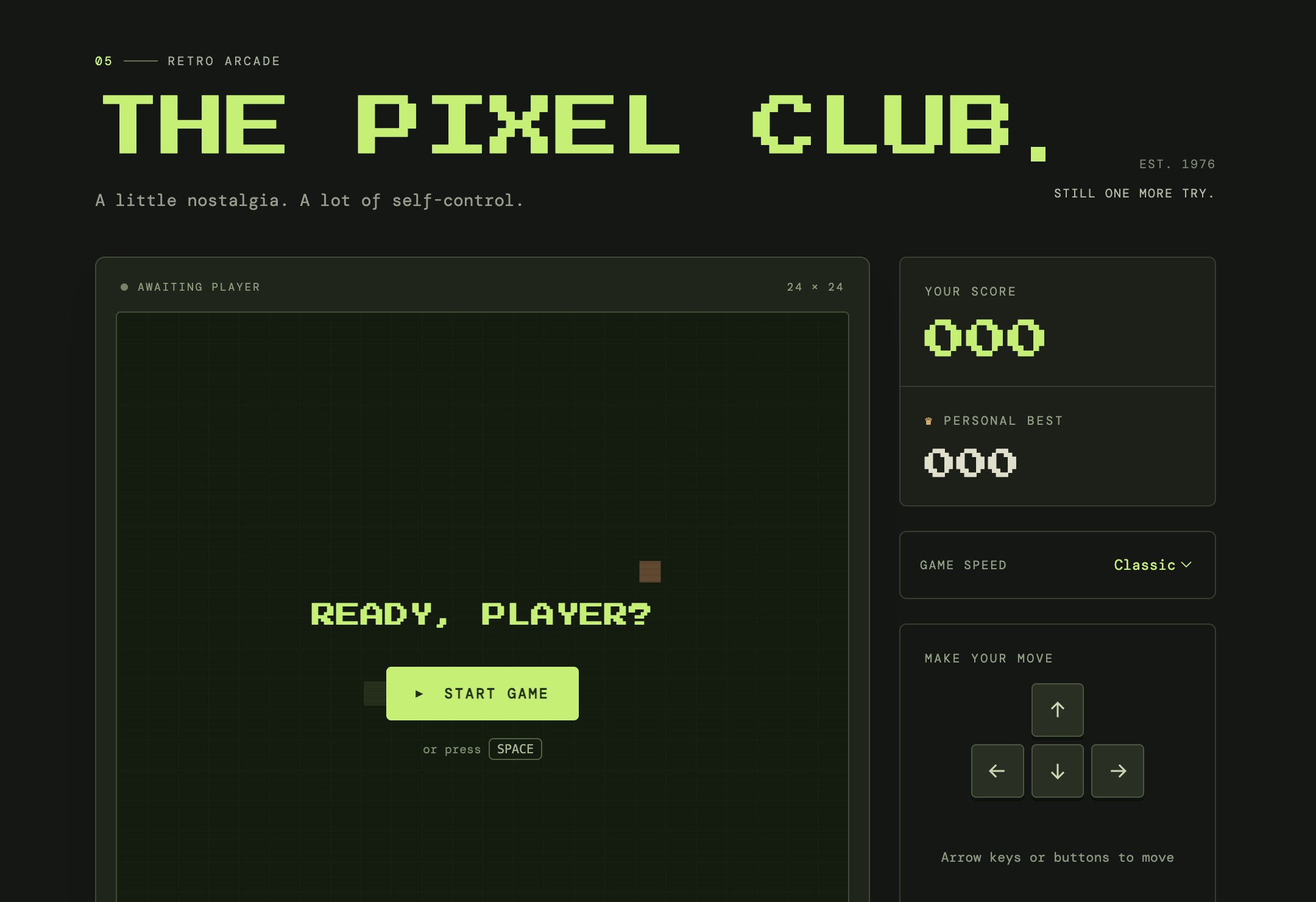 The Pixel Club - Retro Arcade | Figma Image 0